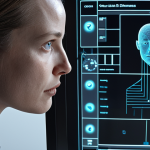 Ethical Dilemmas of Speech Synthesis**

Prompt: A stylized illustration depicting a person interacting with a sophisticated AI interface (perhaps a holographic display). The interface is sleek and modern, but the person's face is etched with concern. Overlaid on the scene are faint, symbolic representations of data streams, privacy concerns (like a broken lock), and ethical quandaries (a balanced scale tipping).  The overall tone should be thought-provoking and slightly ominous. Dutch architecture in the background to place in the Netherlands.

**