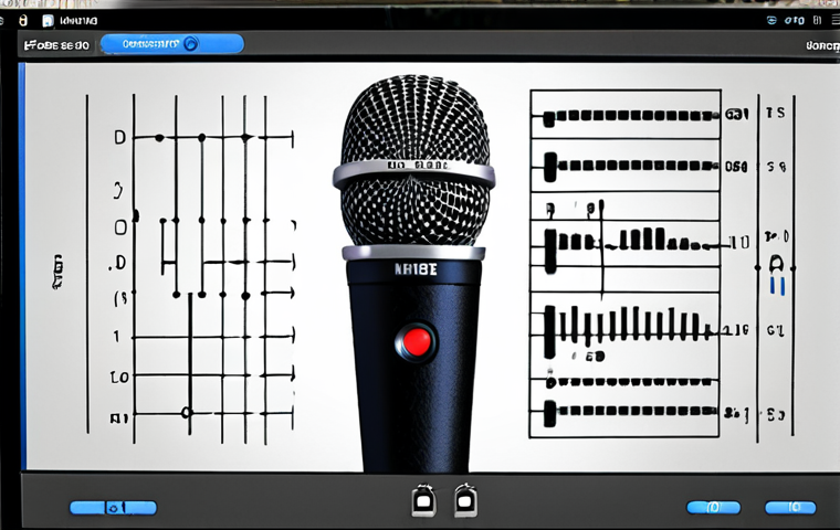 **
A microphone recording a voice with sound waves visualizing speech being converted to text in real-time. A screen displays the generated text. Consider showing some background noise or distractions to emphasize the speech recognition challenges.
**