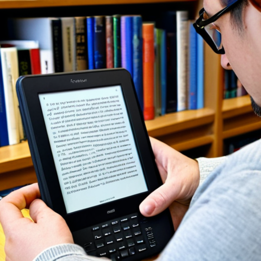 AI 음성 합성의 기계 학습 기법 - Accessible E-Reader**
"A visually impaired person using an e-reader that is reading aloud, fully cl...