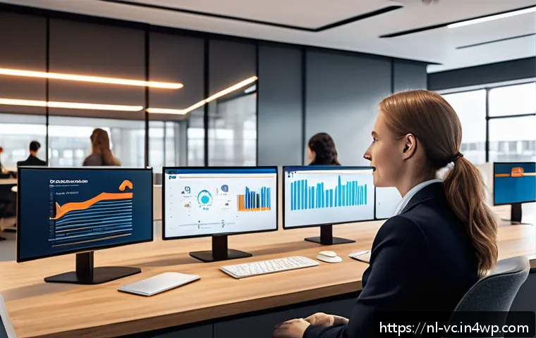 음성 합성 기술의 사용자 인터뷰 결과 - A modern Dutch customer service center with diverse agents interacting with customers via AI-powered...