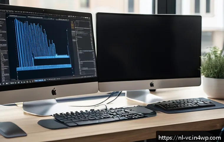 음성 합성 애플리케이션 개발 가이드 - A professional software developer workspace featuring a sleek modern laptop with multiple coding win...